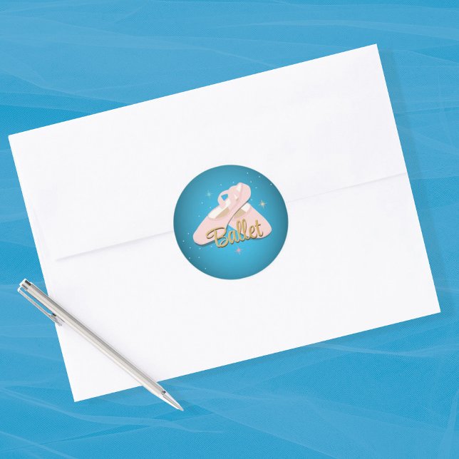 Sticker Rond Ballet dansant Hobby rose (Créateur téléchargé)