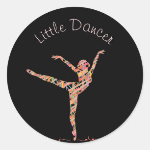 Sticker Rond Ballet danse design marque d'entreprise