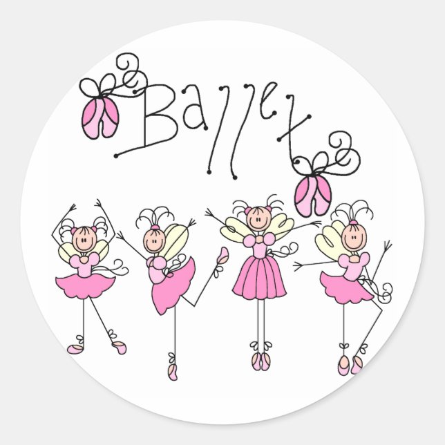 Sticker Rond Ballet Fairy Angel (Devant)