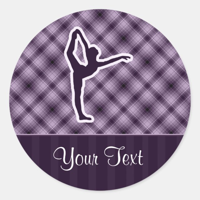 Sticker Rond Ballet violet (Devant)