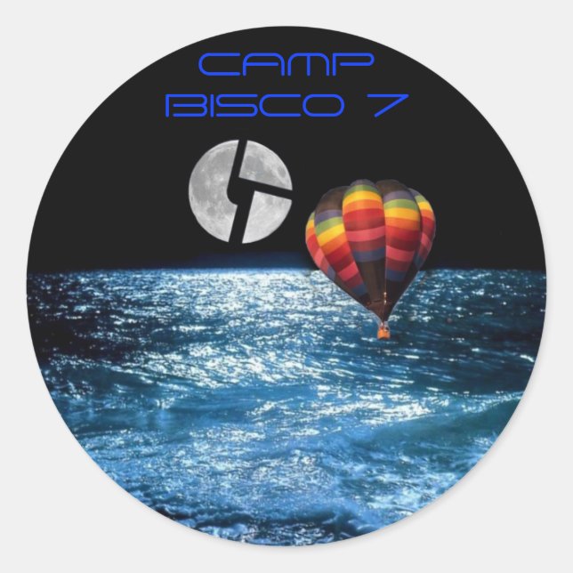 Sticker Rond ballon à air chaud, CAMP BISCO 7 (Devant)
