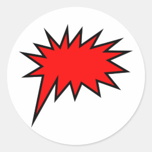 Sticker Rond Ballon de cri strident