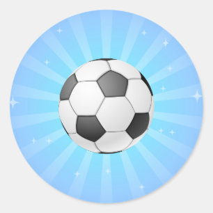 STICKER ROND BALLON DE FOOT
