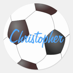 Sticker Rond Ballon de football - personnalisable