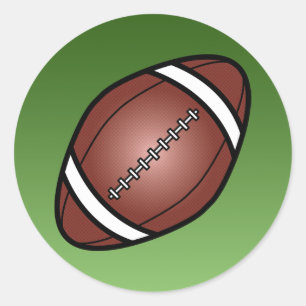 Sticker Rond Ballon de football rugby