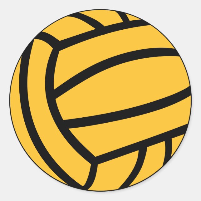 Sticker Rond Ballon de water-polo (Devant)