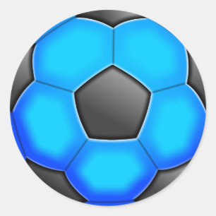 Sticker Rond Ballons de football colorés
