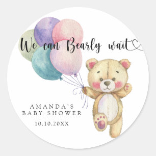 Sticker Rond Ballons en forme d'ours en peluche - nous pouvons