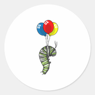 Sticker Rond Balloon caterpillar