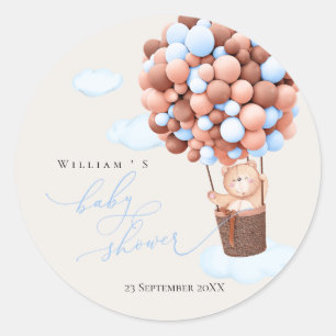 Sticker Rond Ballotte à oreille baby shower