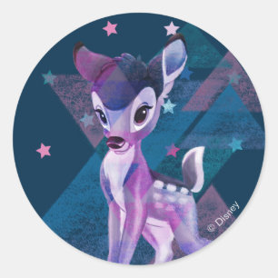 Sticker Rond Bambi géométrique Aurora graphique