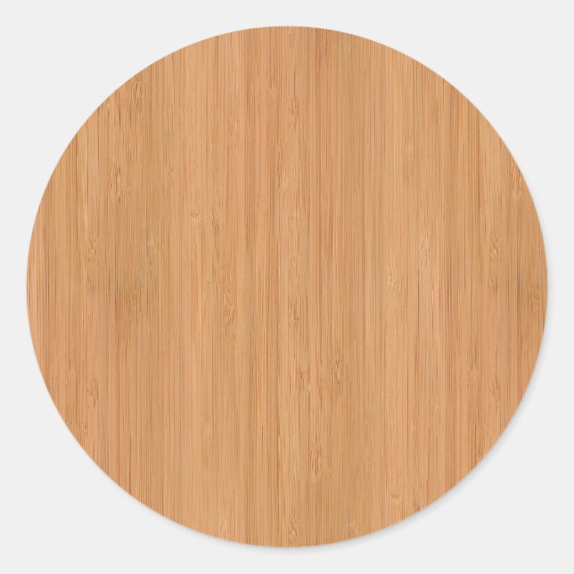 Sticker Rond Bambou naturel apparence du grain de bois (Devant)