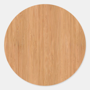 Sticker Rond Bambou naturel apparence du grain de bois