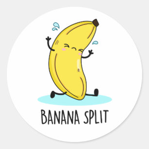 Sticker Rond Banana Split Danser Danser Banana Pun