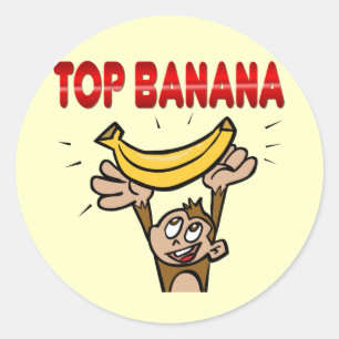 Sticker Rond Banane supérieure