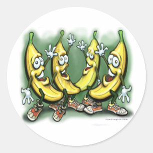 Sticker Rond Bananes