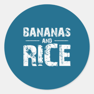 Sticker Rond Bananes et riz