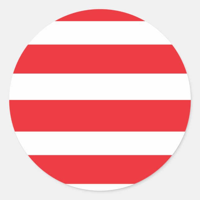 Sticker Rond Bande blanche et rouge (Devant)