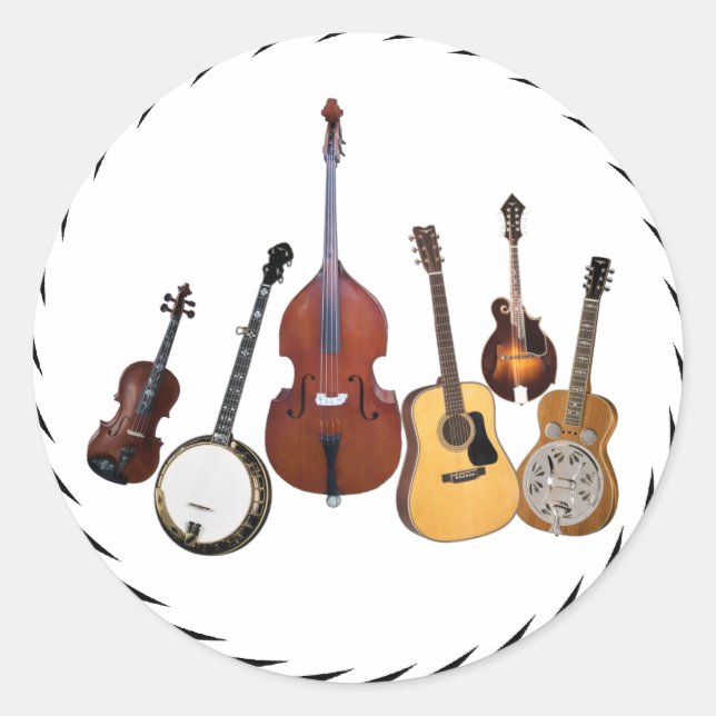 STICKER ROND BANDE BLUEGRASS - BÂTIMENT (Devant)