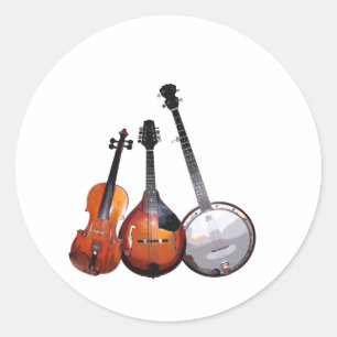 Sticker Rond Bande de Bluegrass