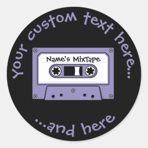 Sticker Rond Bande de la cassette audio