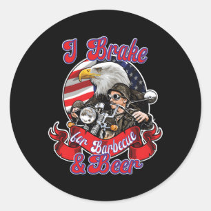 Sticker Rond Bande De Vélo 4E De Julys Bikers Moto équitation