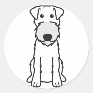 Sticker Rond Bande dessinée de chien de Terrier irlandais