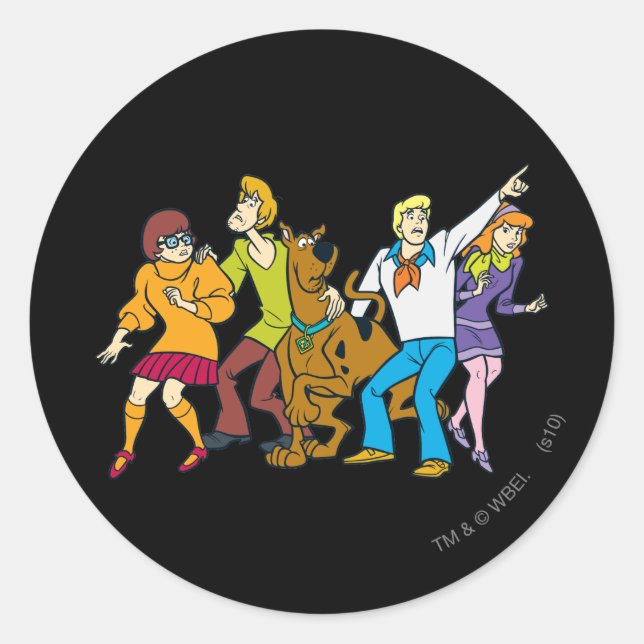 Sticker Rond Bande entière 13 Mystery Inc (Devant)