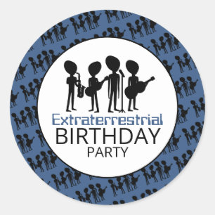 Sticker Rond Bande extraterrestre, Anniversaire