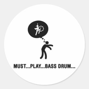 Sticker Rond Bande Marching - Basse Tambour