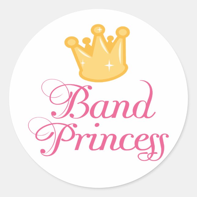 Sticker Rond Bande mignonne Princess Music Cadeau (Devant)