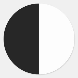 Sticker Rond Bande noire et blanche