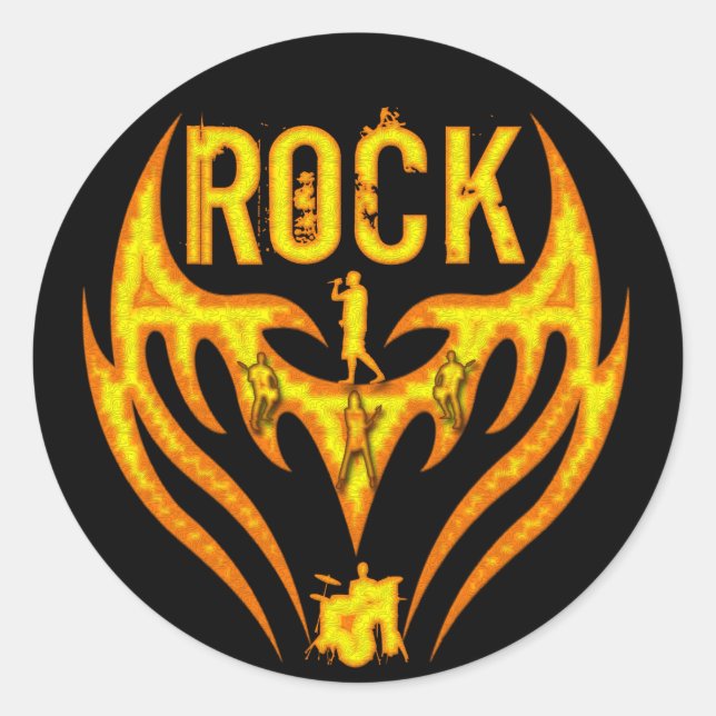 STICKER ROND BANDE ROCK (Devant)