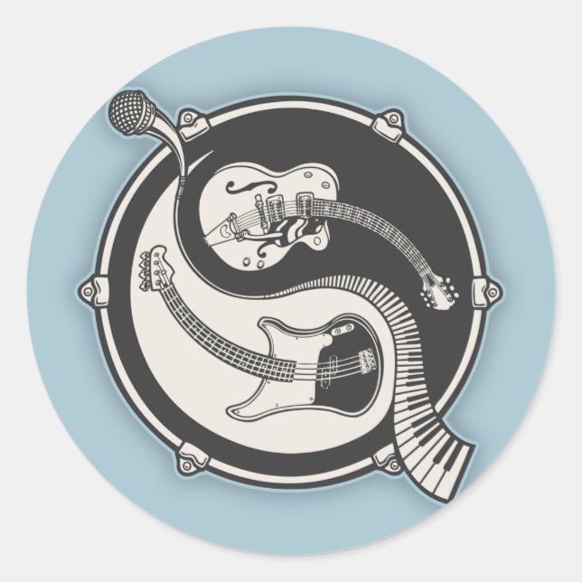 Sticker Rond Bande Yin (Devant)