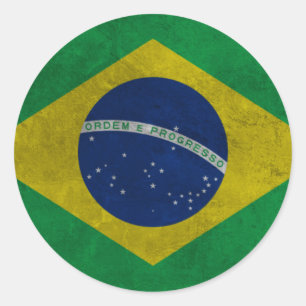 Sticker Rond Bandeira Grunge