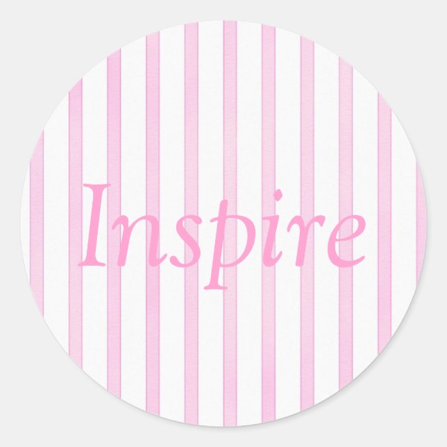 Sticker Rond Bandes d'aquarelle rose Arrière - plan (Devant)