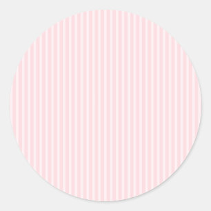 Sticker Rond Bandes De Bonbons Rose Pastel.