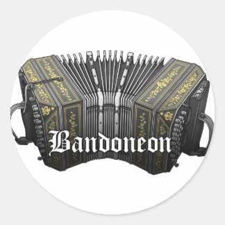 Sticker Rond Bandoneon