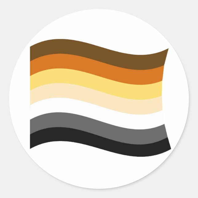 Sticker Rond Bannière Bear Pride (Devant)