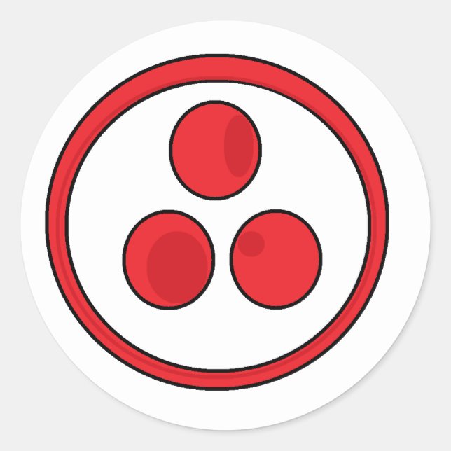 Sticker Rond Bannière de la paix (Devant)