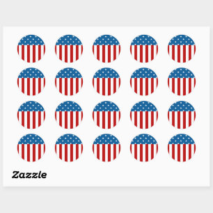 Sticker Rond Bannière étoilée