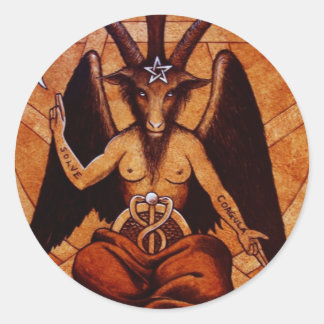 Sticker Rond baphomet