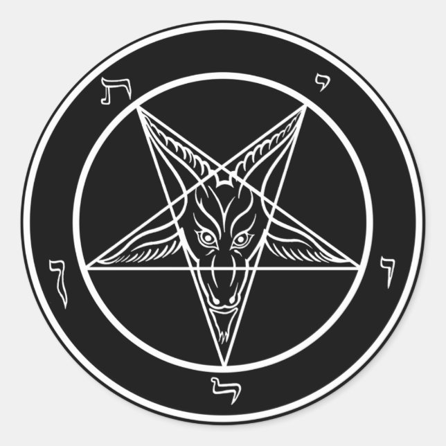 Sticker Rond Baphomet (Devant)