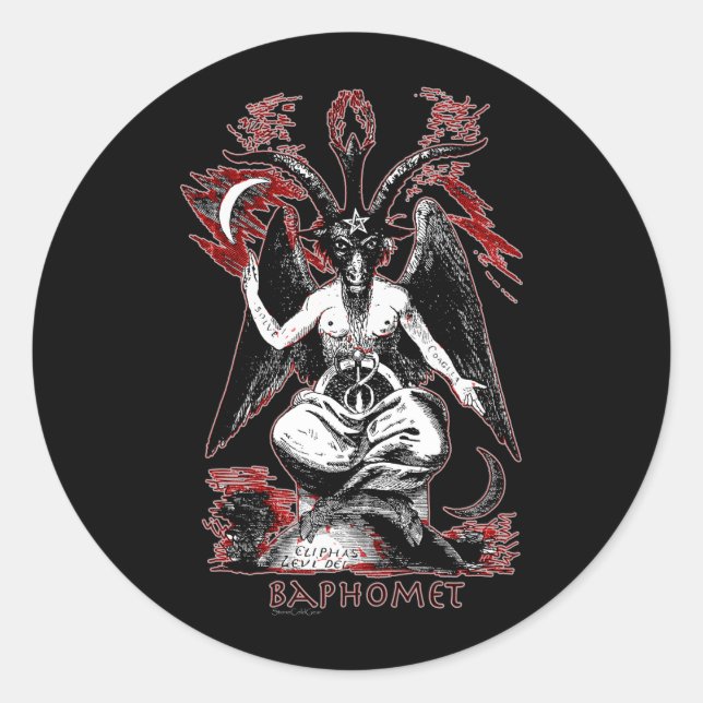 Sticker Rond Baphomet (Devant)