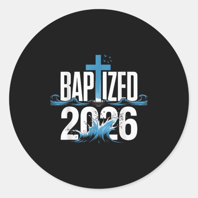 Sticker Rond Baptisé 2026 (Devant)
