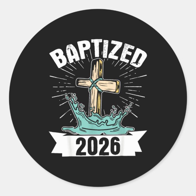 Sticker Rond Baptized 2026  (Devant)
