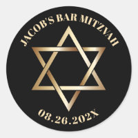 BAR juif MITZVAH Gold Star de David Black