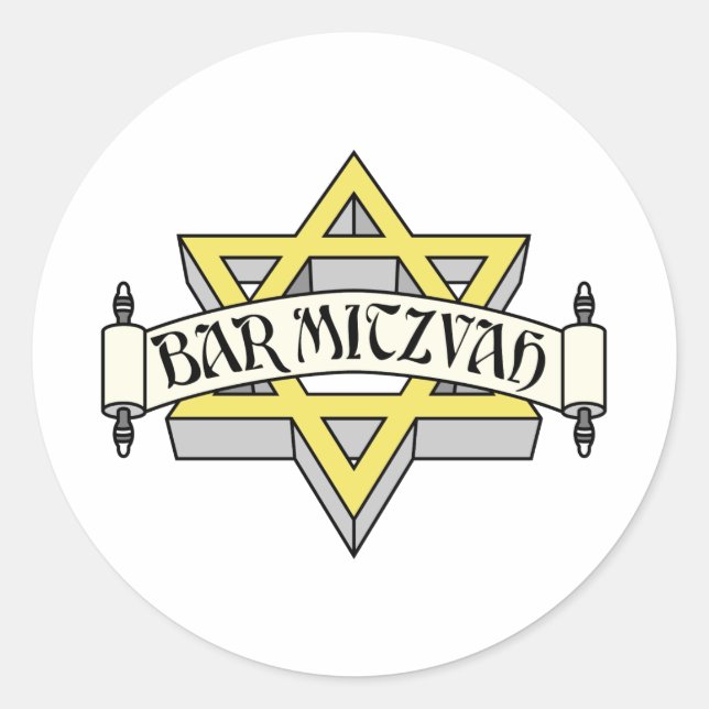 Sticker Rond Bar Mitzvah (Devant)