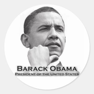 Sticker Rond Barack Obama