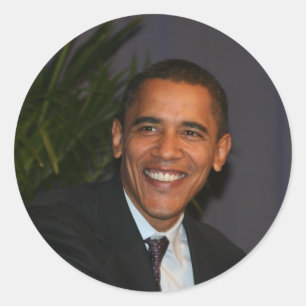 Sticker Rond Barack Obama